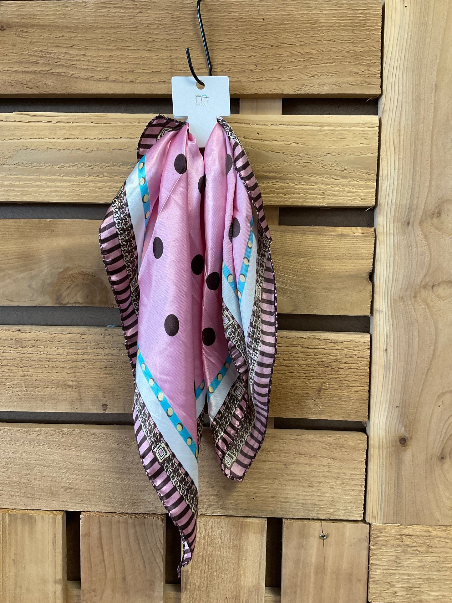 Polka Dot Satin Scarf