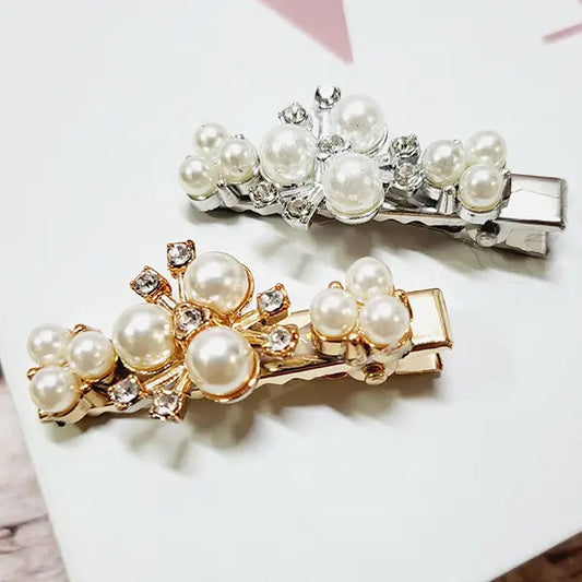 4 Pc Pearl Accent Hair Clips