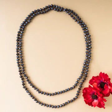 60" Crystal Beaded Necklace