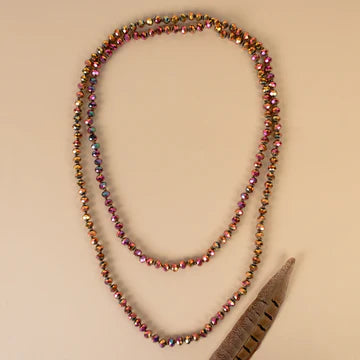 60" Crystal Beaded Necklace