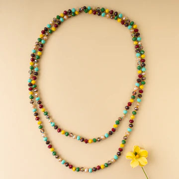 60" Crystal Beaded Necklace
