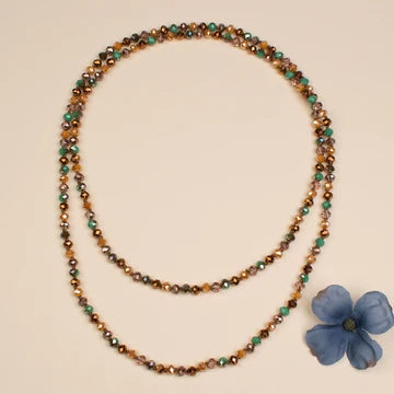 60" Crystal Beaded Necklace