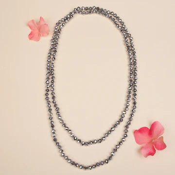 60" Crystal Beaded Necklace