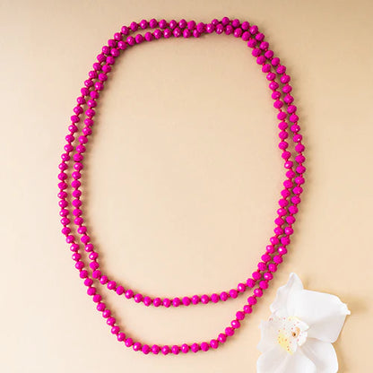 60" Crystal Beaded Necklace