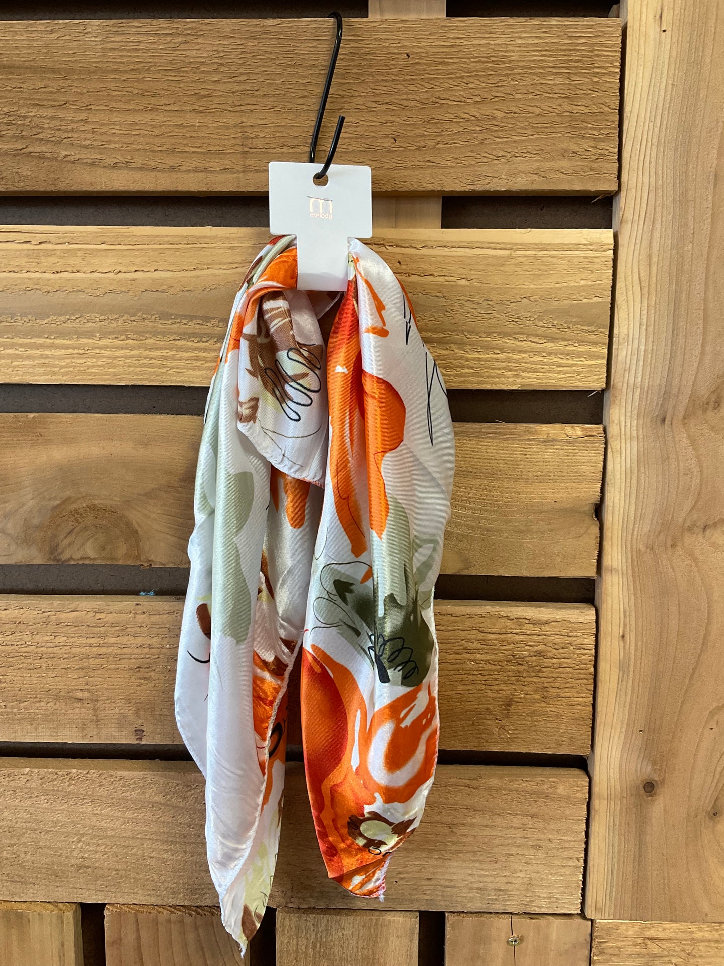 Floral Satin Scarf