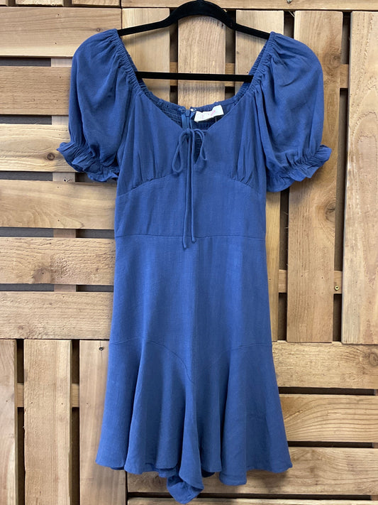 Puff Sleeve Fit & Flare Romper