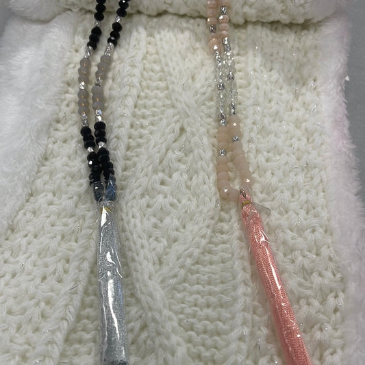 Bead Tassel Long Necklace