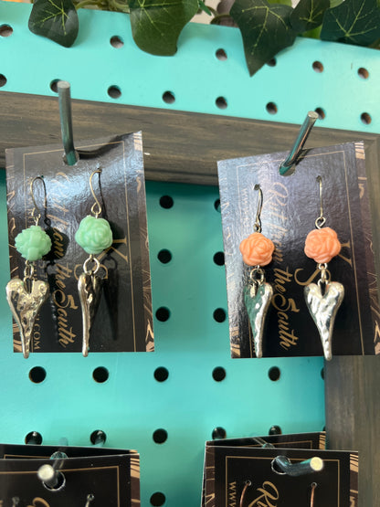KS Rose Heart Dangles