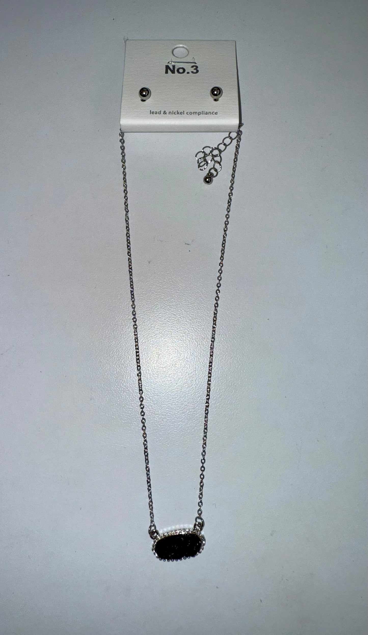 Druzy Necklace Silver