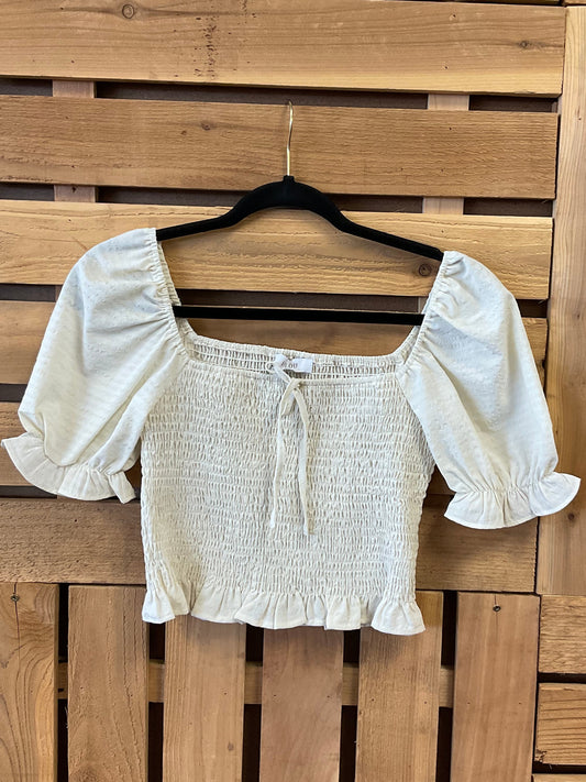 Square Neck Puff Sleeve Smock Top