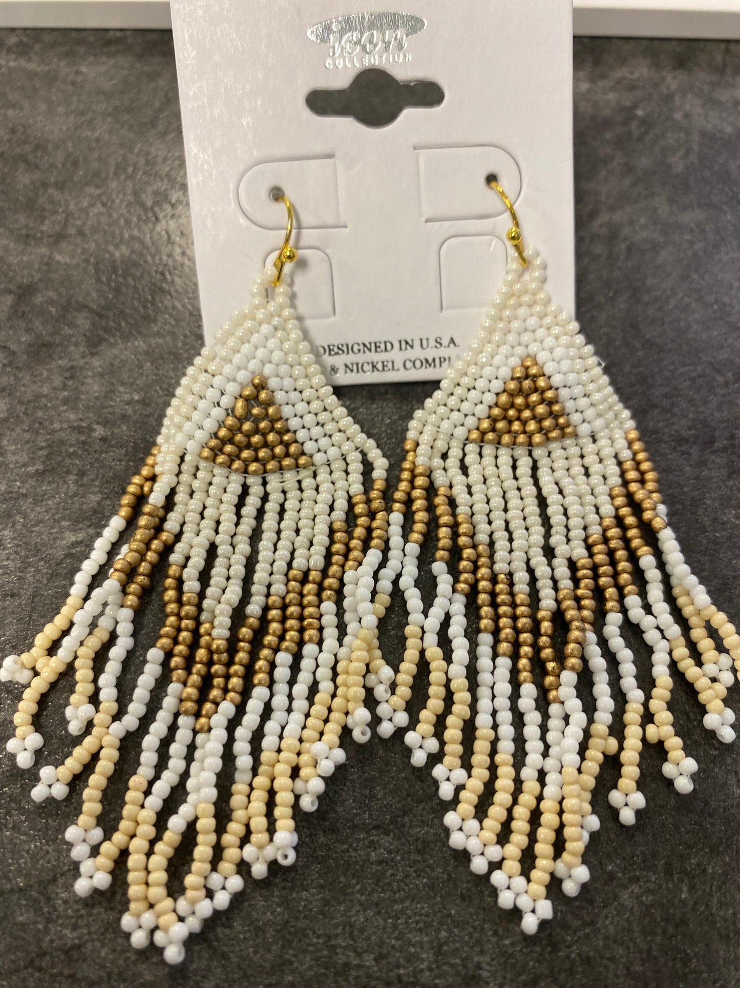 E - Southwestern Seed Beed Triangle Fringe