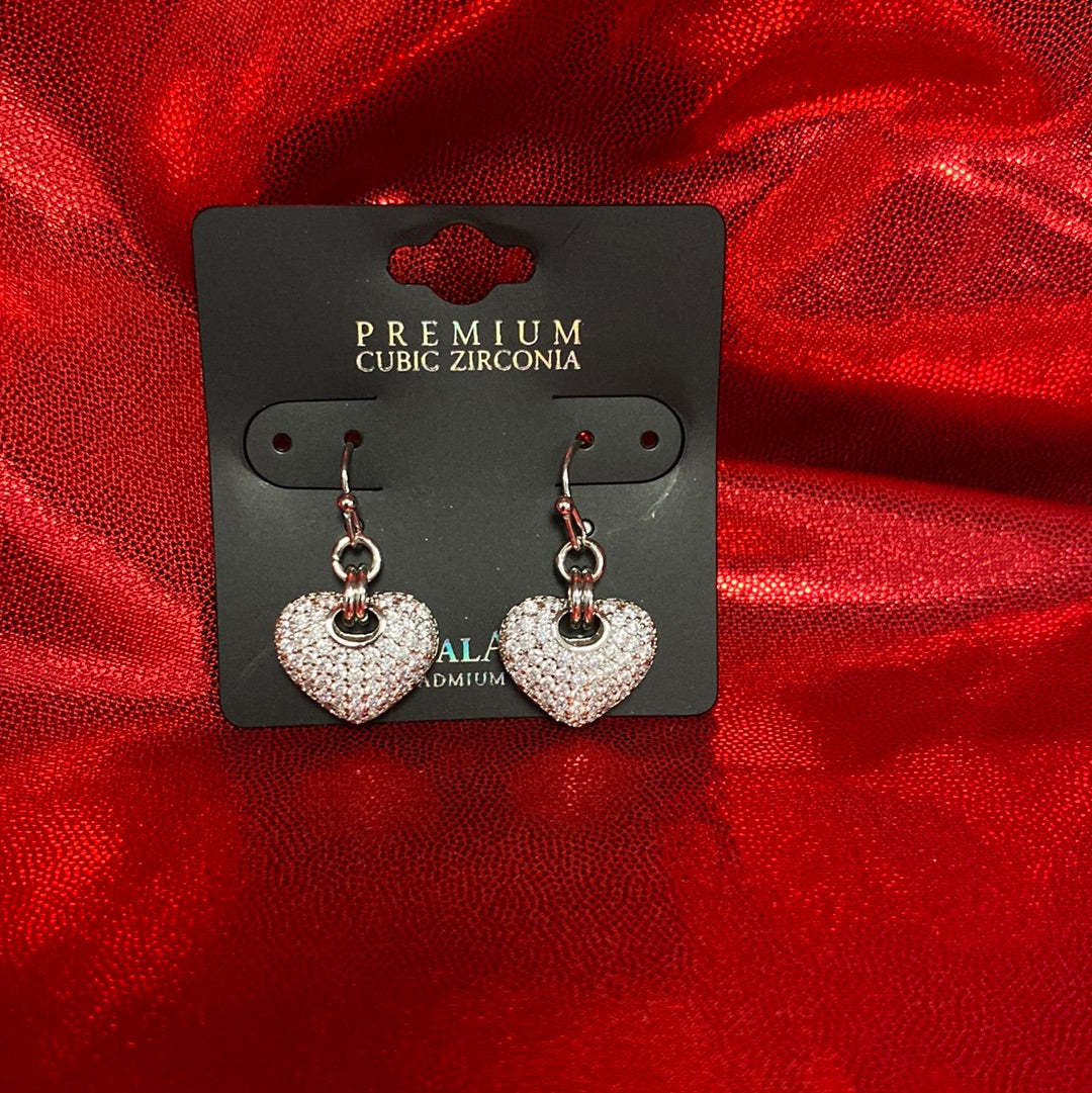 Open To Love Crystal Heart Earrings