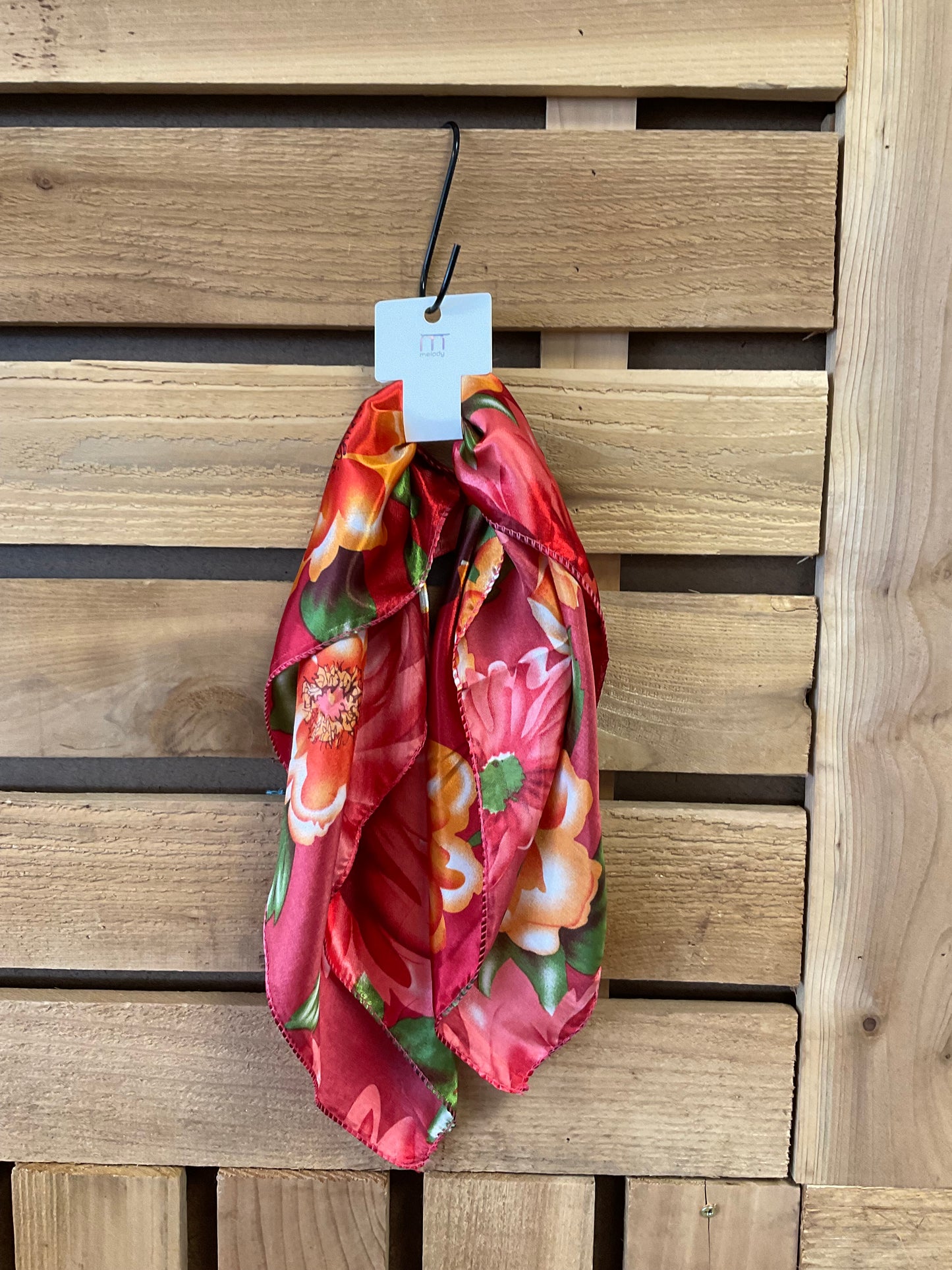 Floral Satin Scarf