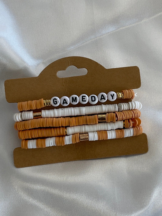 burnt orange game day bracelet