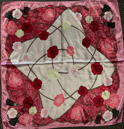 Floral Satin Scarf