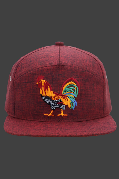 Embroidered Rooster Snapback Cap