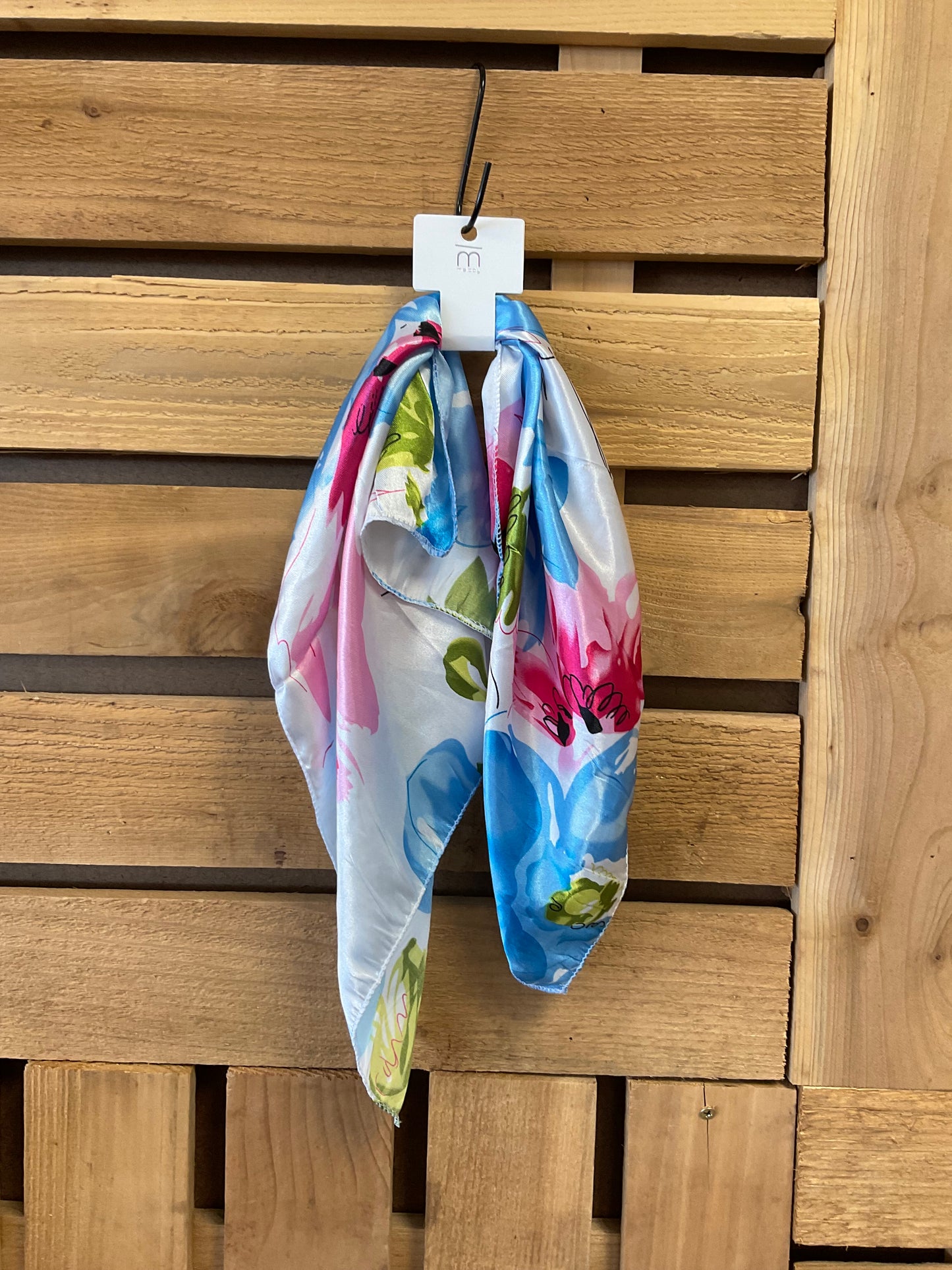 Floral Satin Scarf