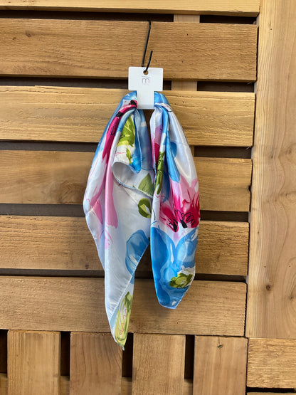 Floral Satin Scarf