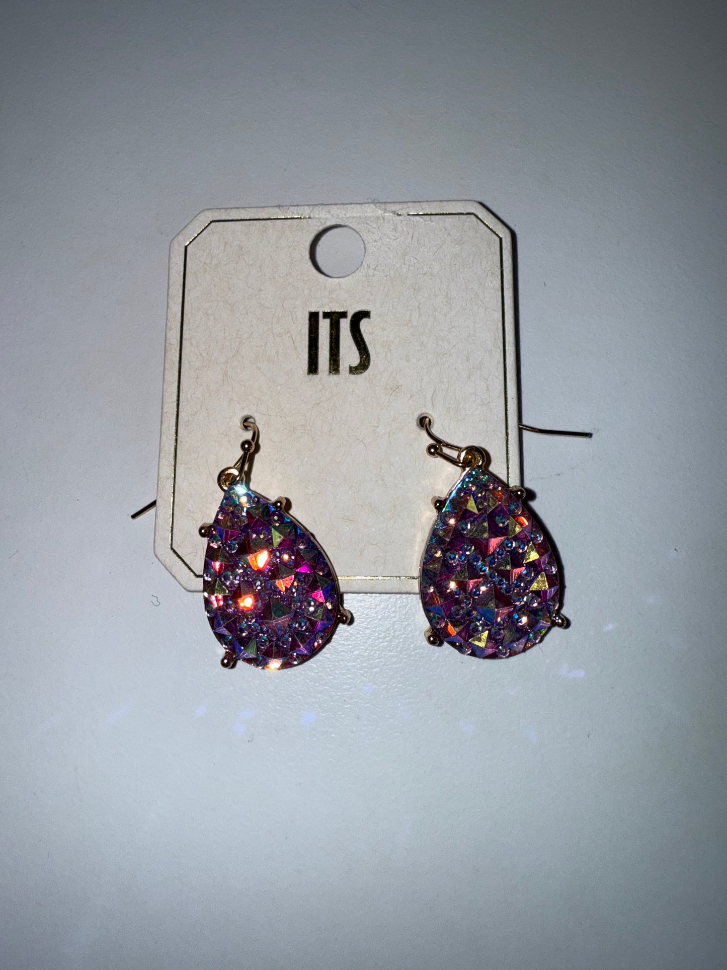 E - Sparkling Diamond Teardrops