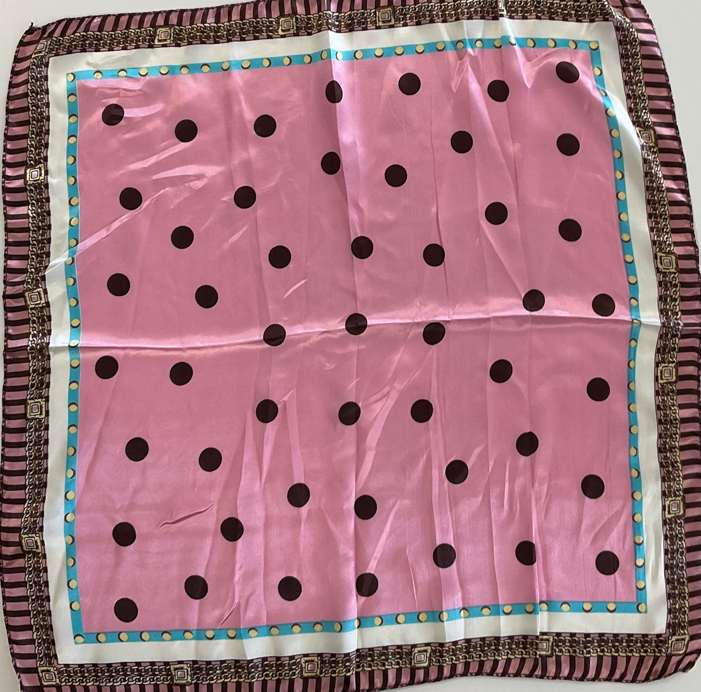 Polka Dot Satin Scarf