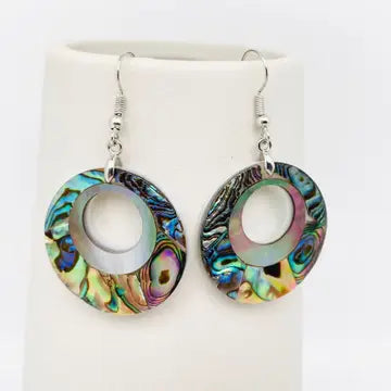 Abalone Shell Geometric Earrings