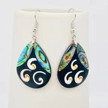 Abalone Shell Geometric Earrings