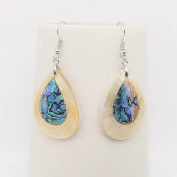 Abalone Shell Geometric Earrings