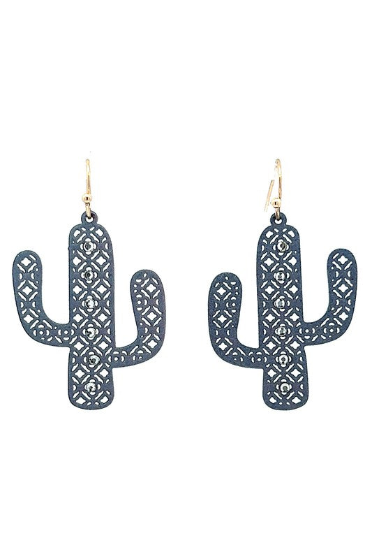 Add A Little Bling Cactus Earrings