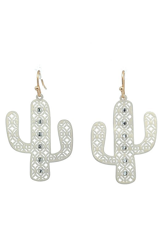 Add A Little Bling Cactus Earrings