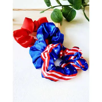 American Flag Hair Tie Set