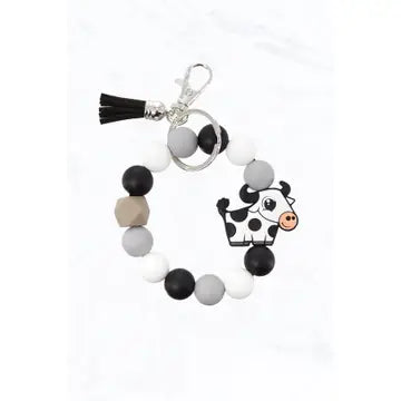 Animal Charm Tassel Keychain