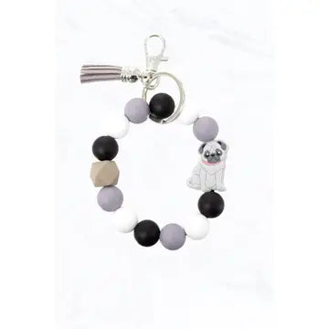 Animal Charm Tassel Keychain