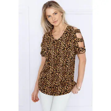 Mauve Cutout Sleeve Top