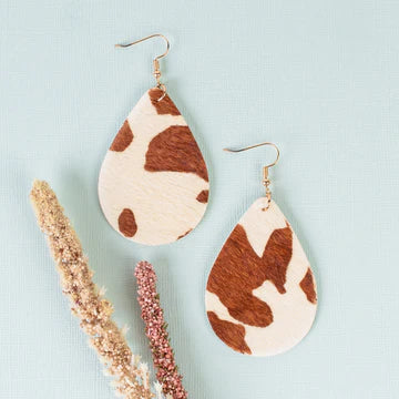 Animal Print Drop Earrings
