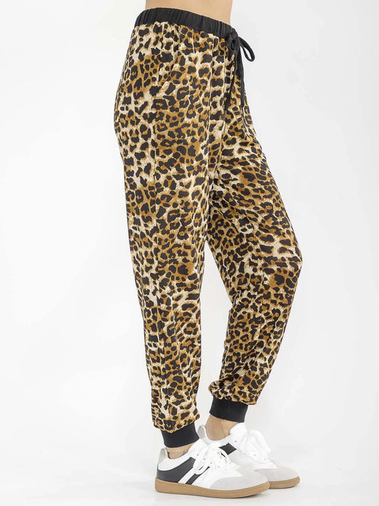 Animal Print Jogger Pants
