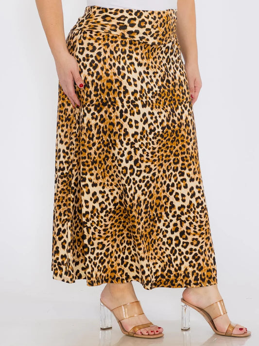 Animal Print Maxi Skirt