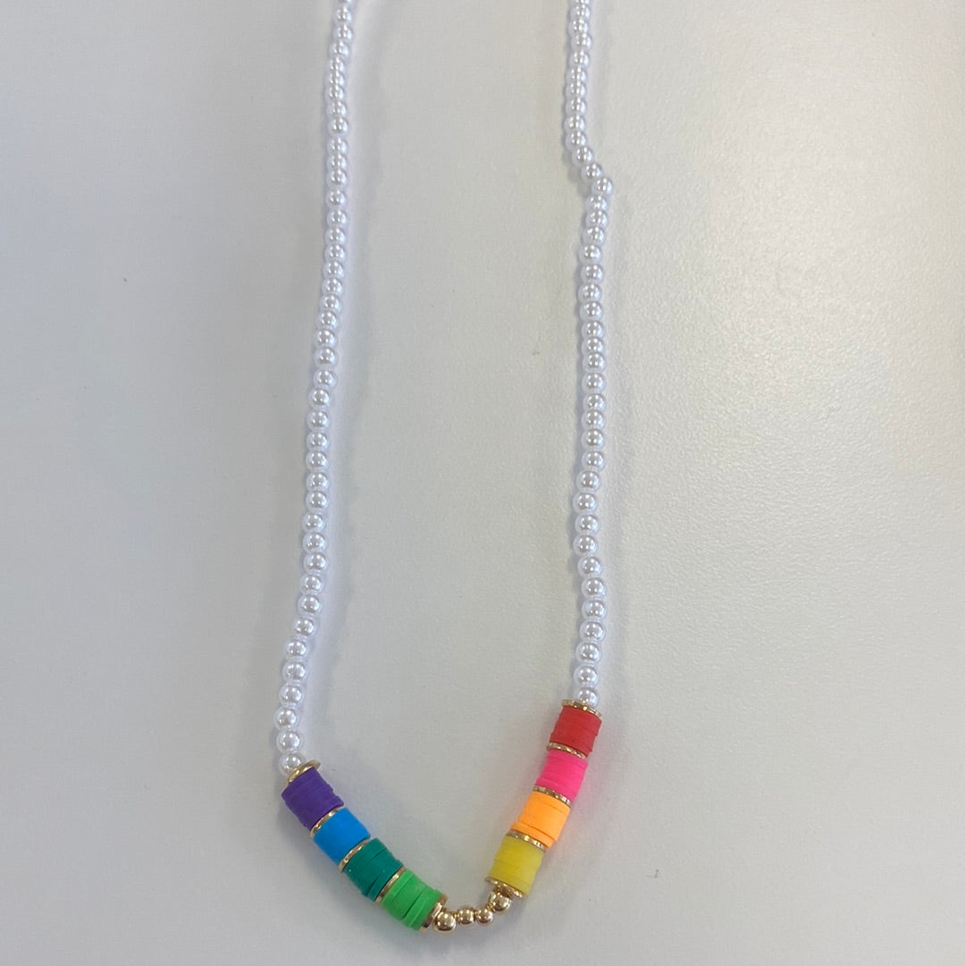 Color Bead/Pearl Necklace