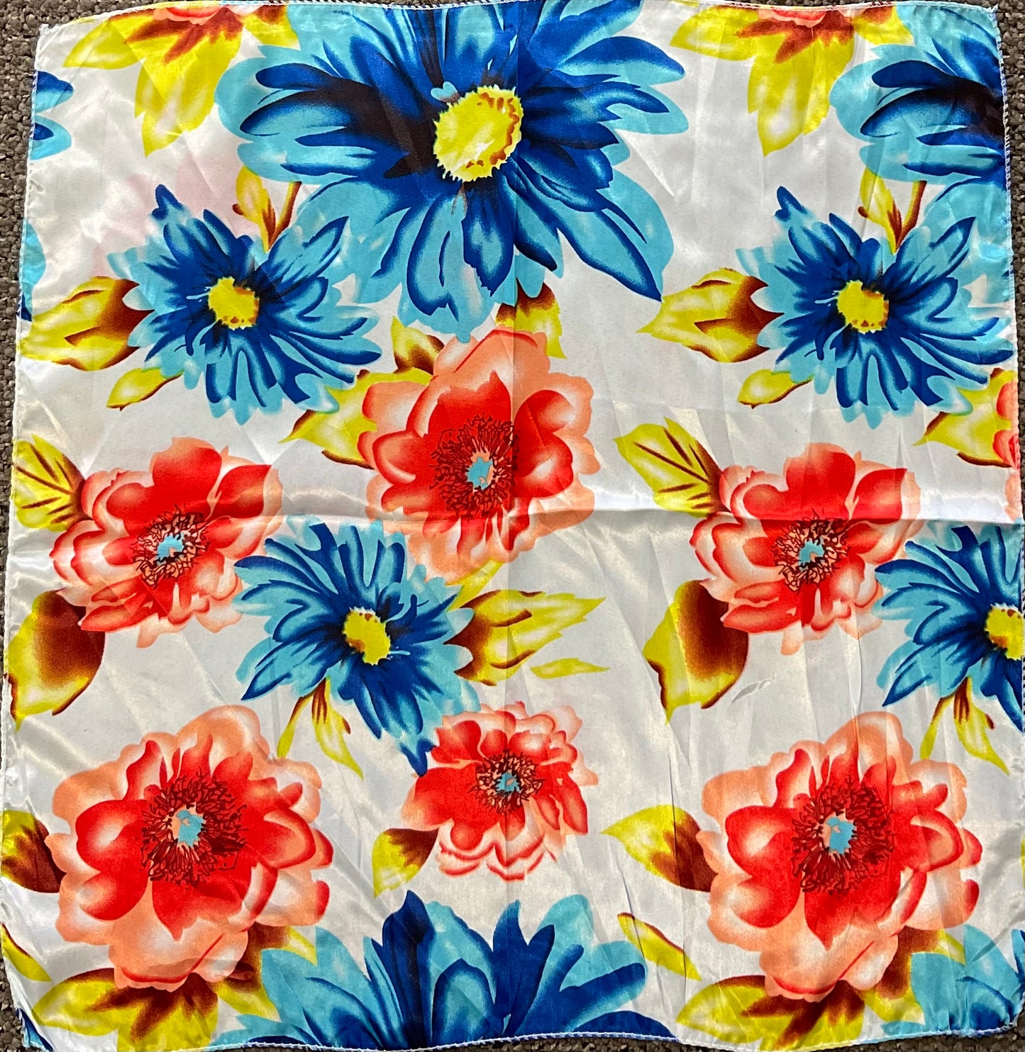 Floral Satin Scarf