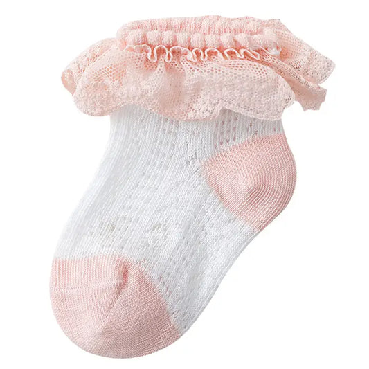 Girl's Lace Trim Socks