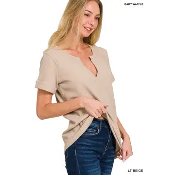 Baby Waffle Henley Top