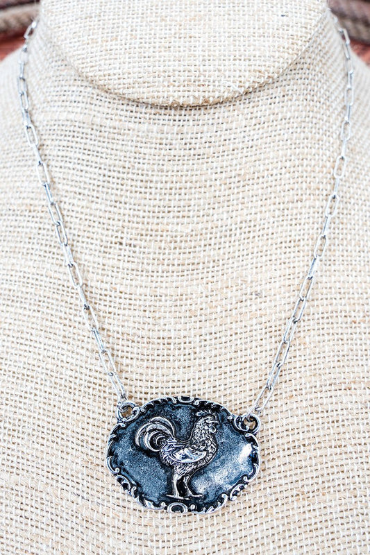 Barnyard Belle Rooster Necklace