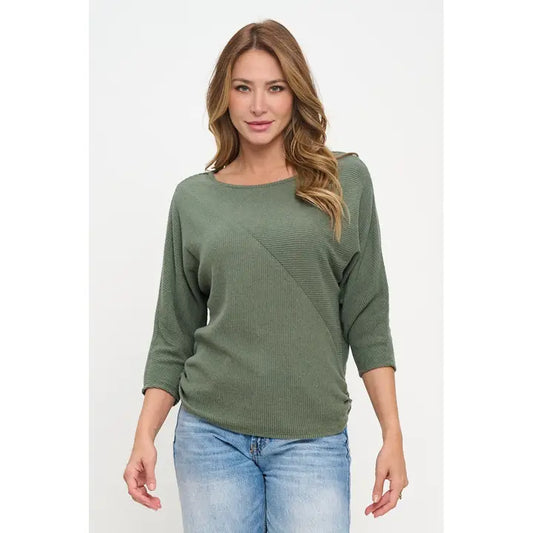 Bella Rib Funnel Neck Top