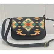Black Aztec Crossbody