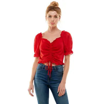 Bloom Drawstring Puff Top