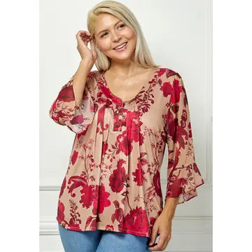 Bloom Grace Pleated Blouse