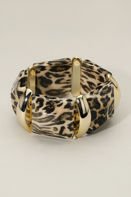 Bold Leopard Stretch Bracelet