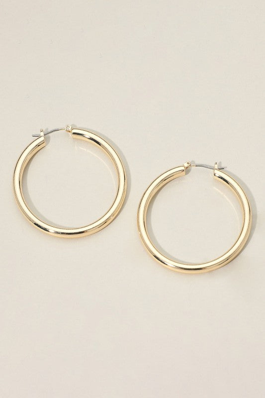 Bold Thick Hoop Earrings