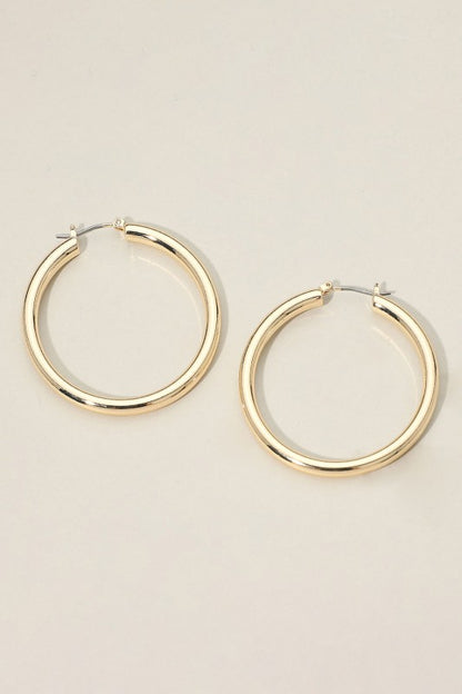 Bold Thick Hoop Earrings