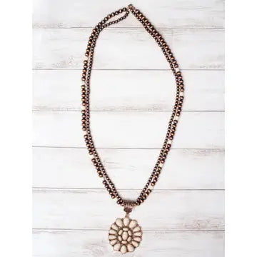 N - Buttercup Cream Navajo Pearls
