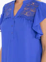 Button Up High-Low Detailed Blouse
